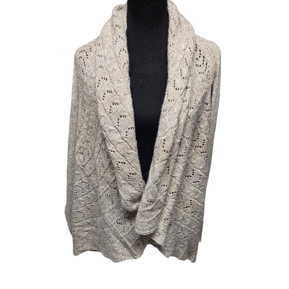 Karen Scott Women's Open Front Cardigan Beige Knit‎ Size M - Picture 1 of 13
